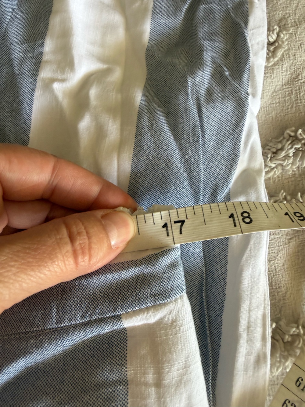 Melanie Lynne Striped Wide-Leg Linen Pants in Blue and White Size M/L - Picture 7 of 9
